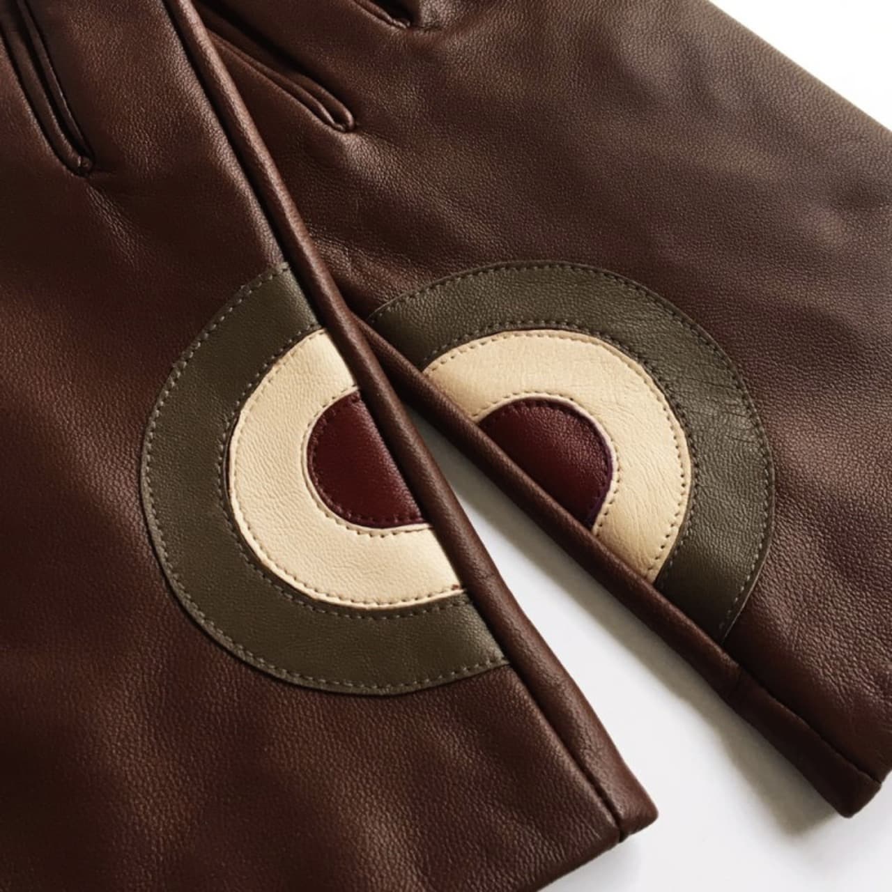 Mod Target Leather Gloves〈Brown〉