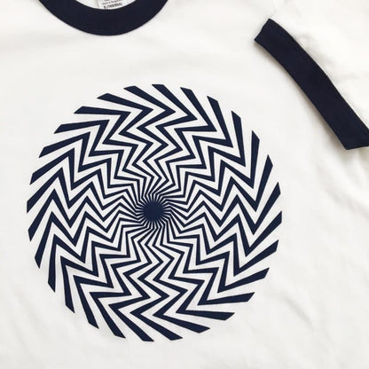 "Op Art Spiral" Ringer T-Shirt