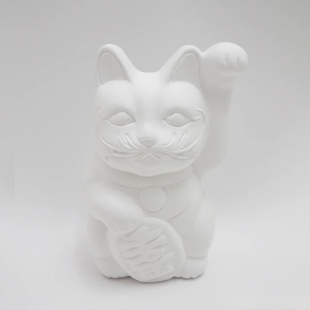 Plaster pot / Maneki cat