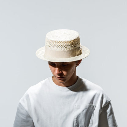 Jute Boater Hat