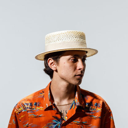 Jute Boater Hat