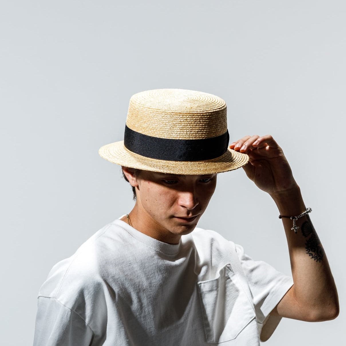 Straw Boater Hat Short