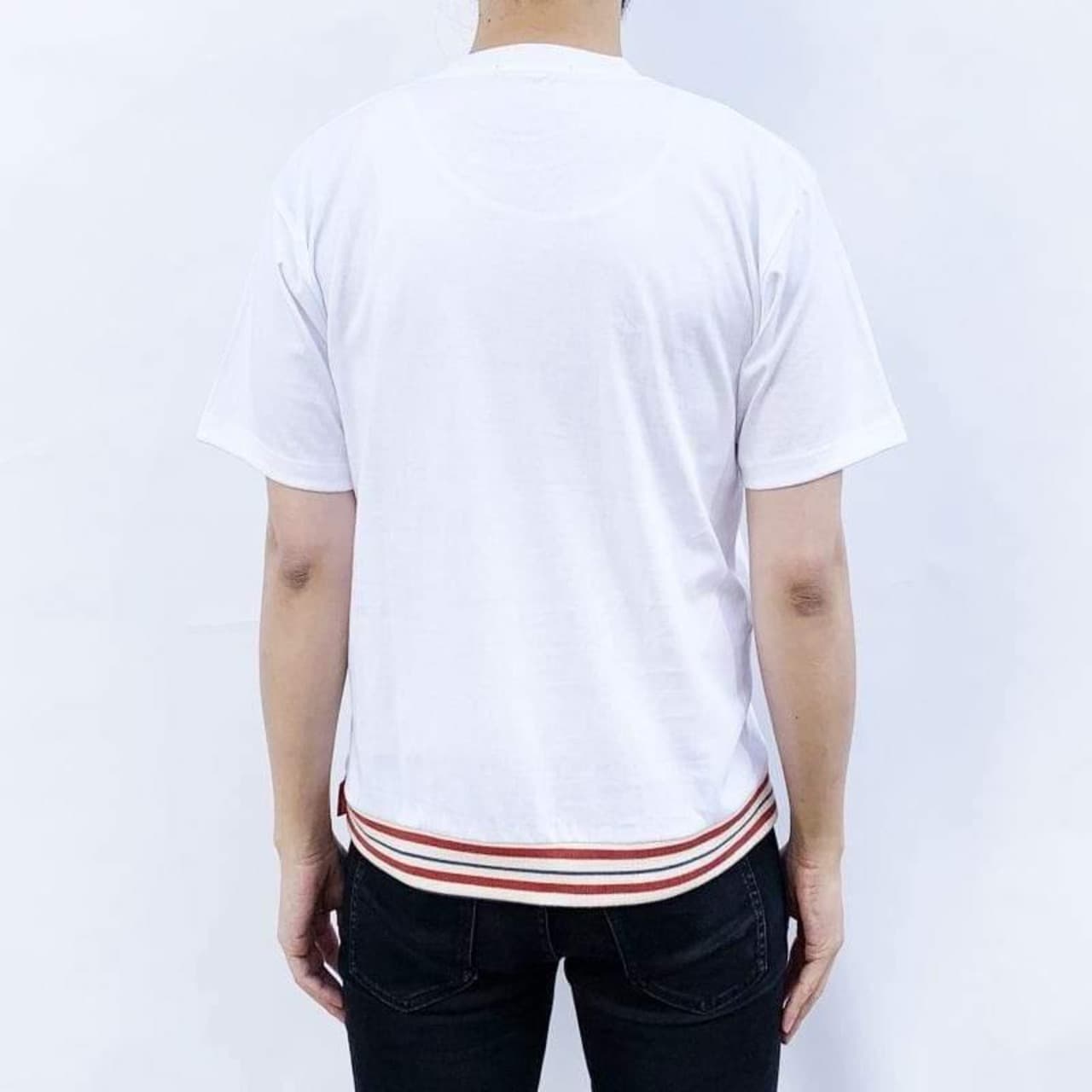 Relaxing Ribbed BULLDOG T-sh〈Navy〉