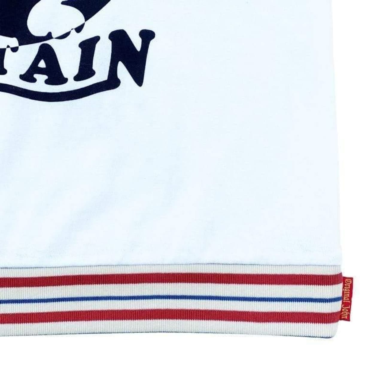 Relaxing Ribbed BULLDOG T-sh〈Navy〉