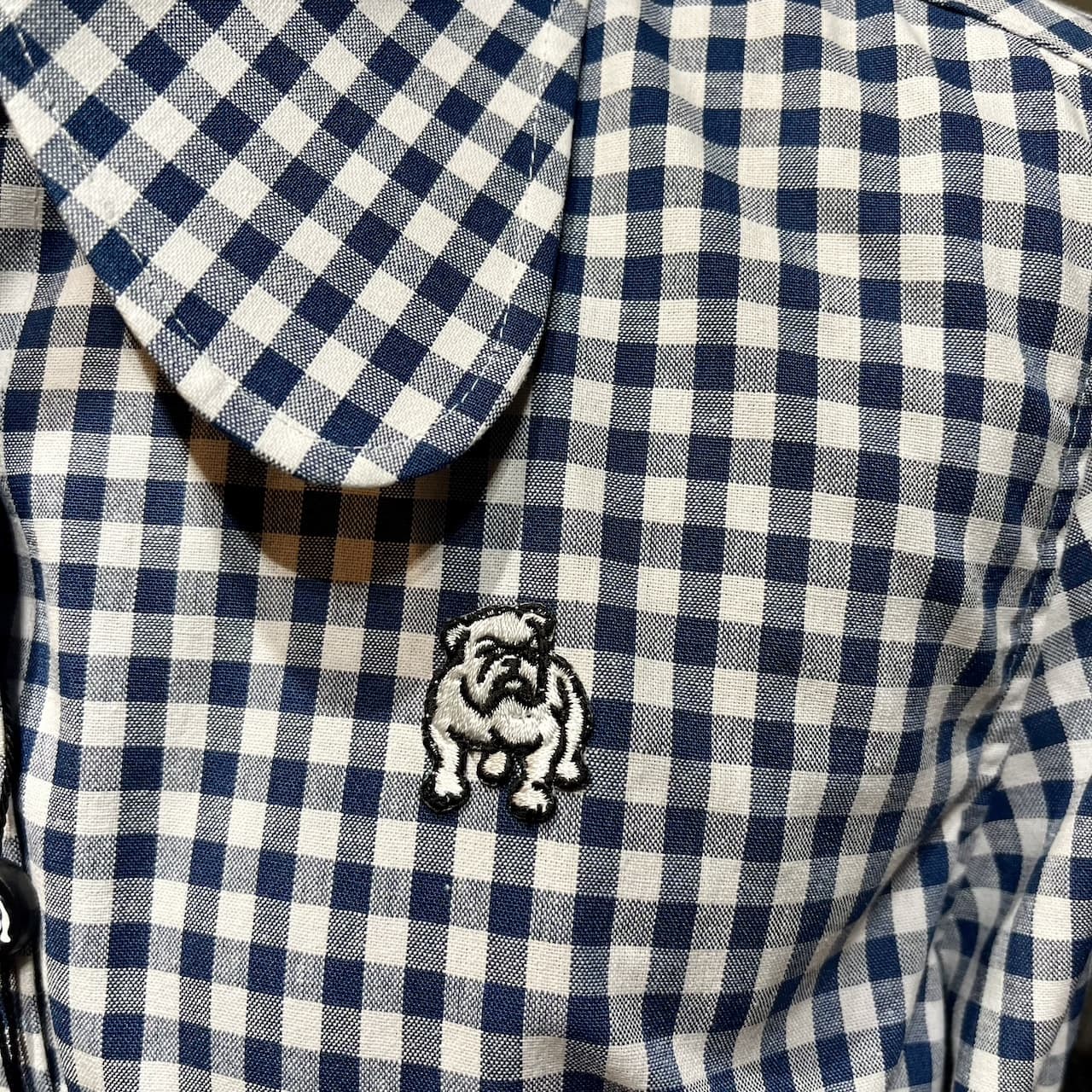S/S Beagle Shirts Dress〈Navy Check〉