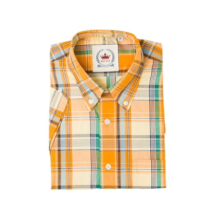 Relco Orange Check S/S [STCK-30]