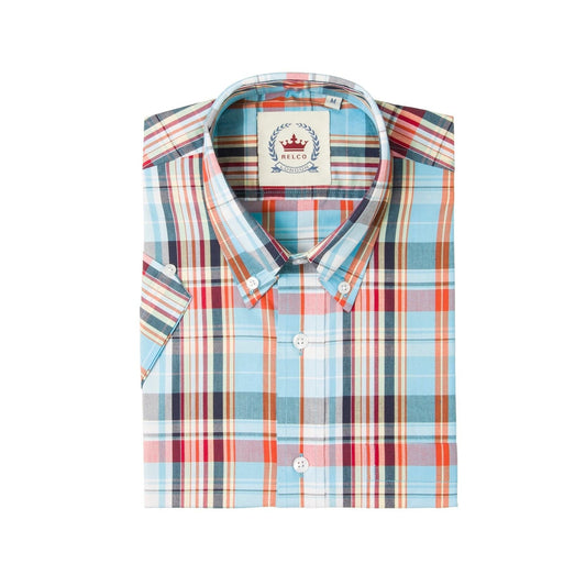 Relco Sky Blue Check S/S [STCK-32]