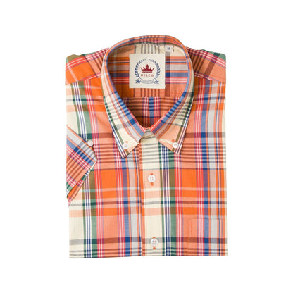 Relco Burnt Orange Check S/S [STCK-33]