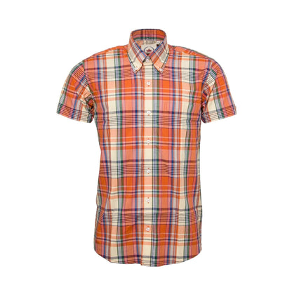 Relco Burnt Orange Check S/S [STCK-33]