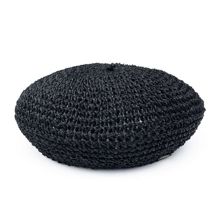 STRAW BERET [HT501] - Black