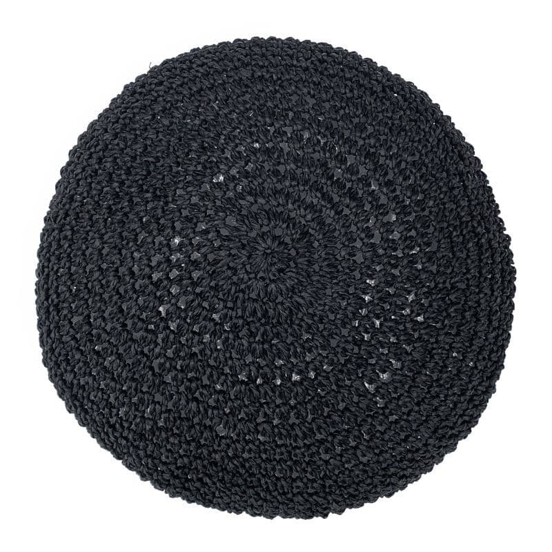 STRAW BERET [HT501] - Black