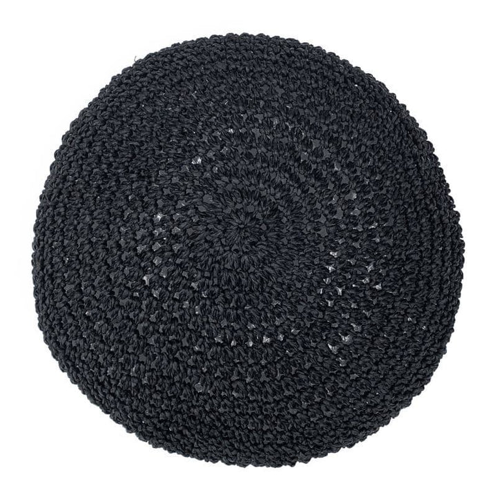 STRAW BERET [HT501] - Black
