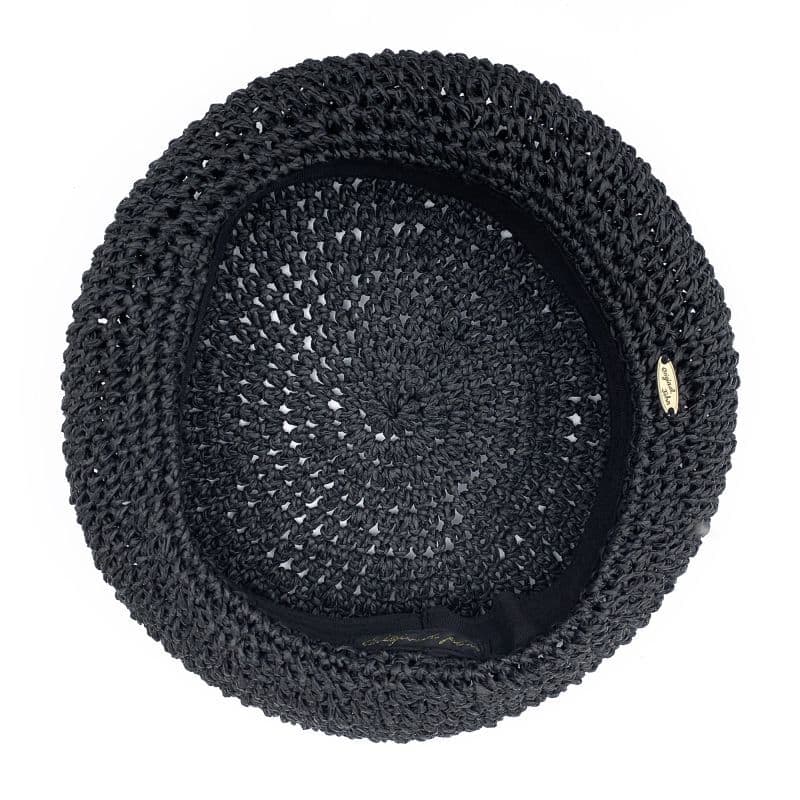 STRAW BERET [HT501] - Black