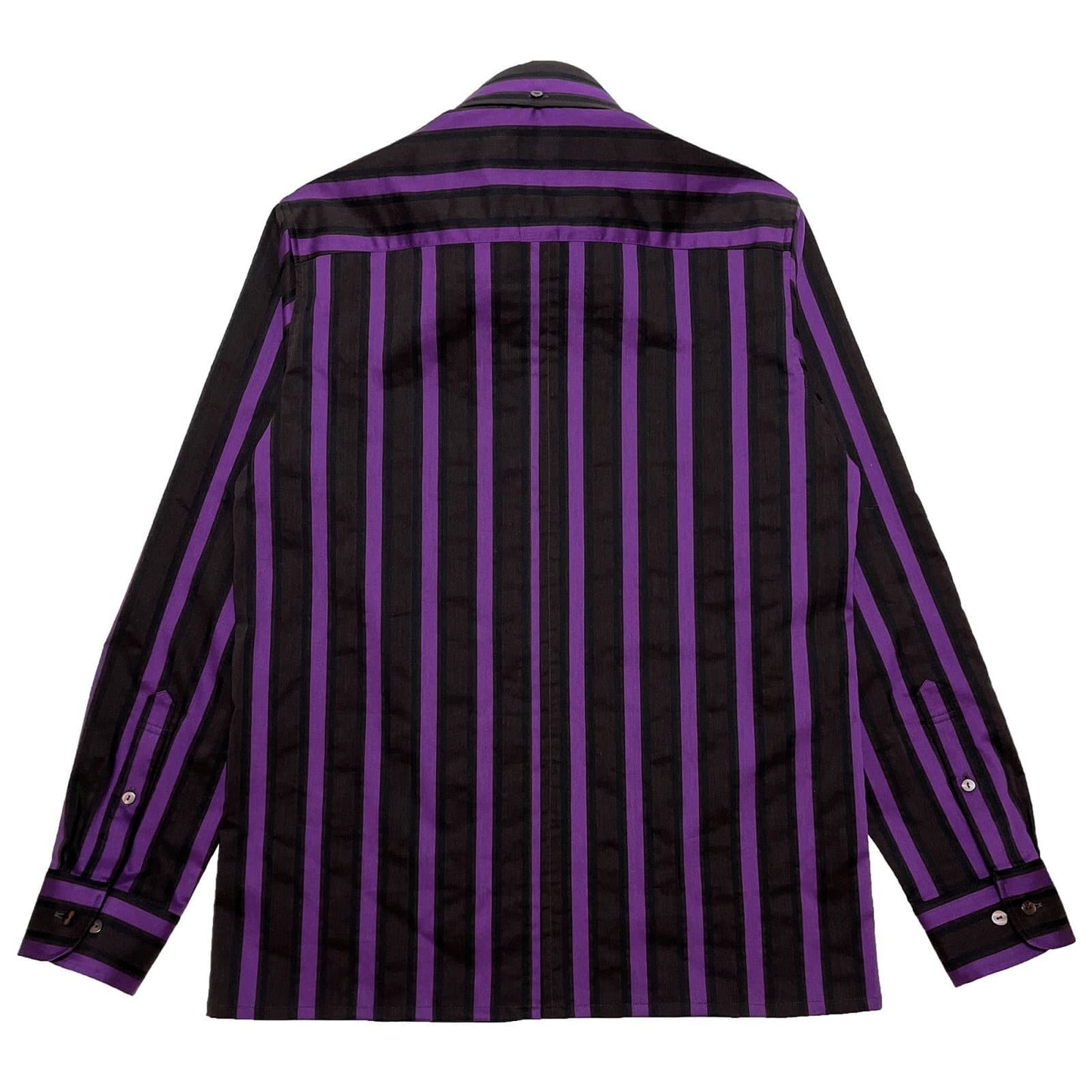 Stripe Beagle Collar Shirts〈Purple〉