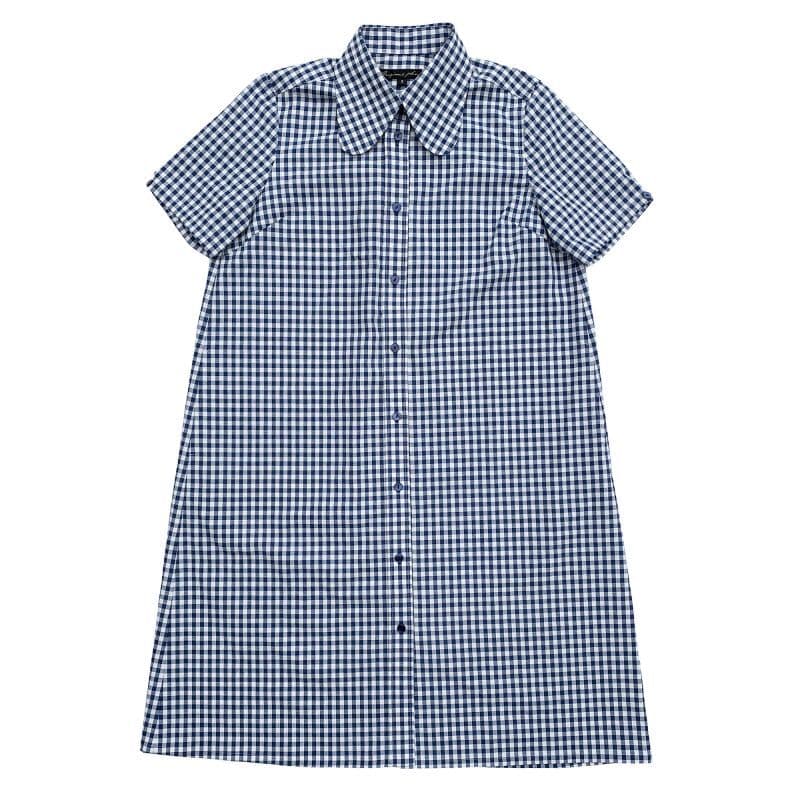 S/S Beagle Shirts Dress〈Navy Check〉