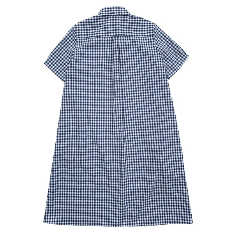 S/S Beagle Shirts Dress〈Navy Check〉