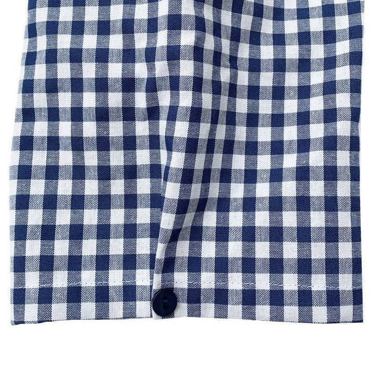 S/S BEAGLE SHIRTS DRESS [OP501] - Navy Check