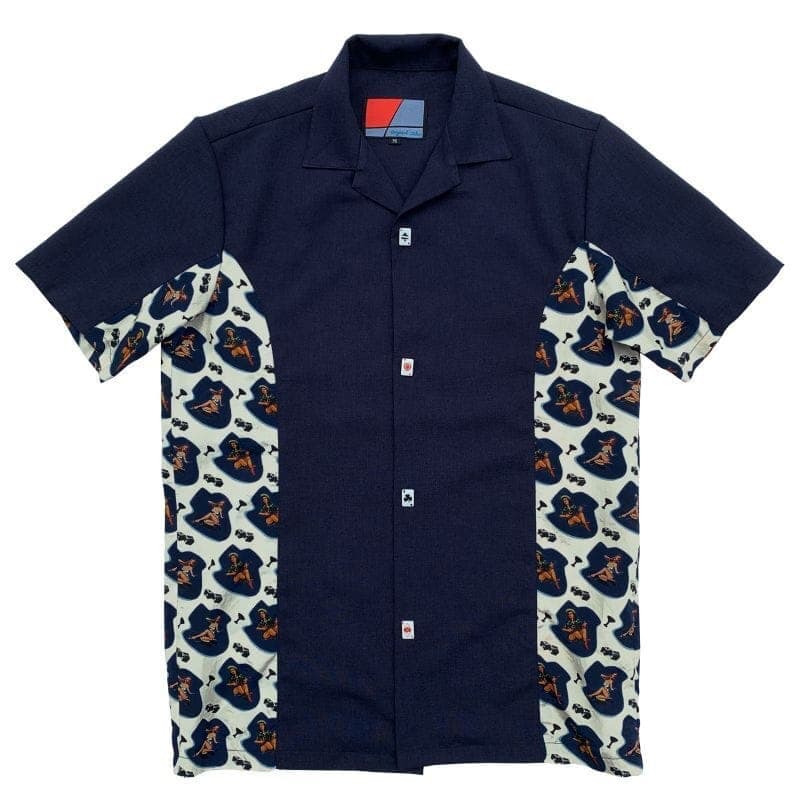 S/S Casino Shirts〈Navy〉