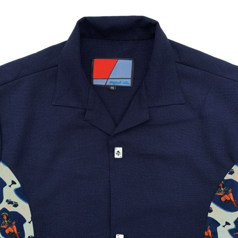 S/S Casino Shirts〈Navy〉
