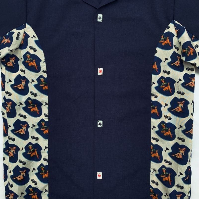 S/S Casino Shirts〈Navy〉