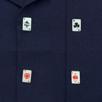 S/S Casino Shirts〈Navy〉