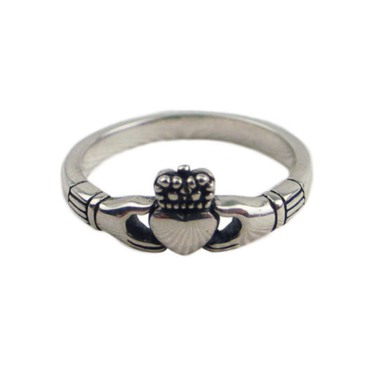 Slender Claddagh Ring - Silver
