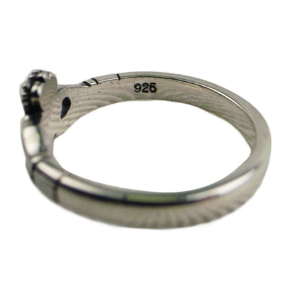 Slender Claddagh Ring - Silver