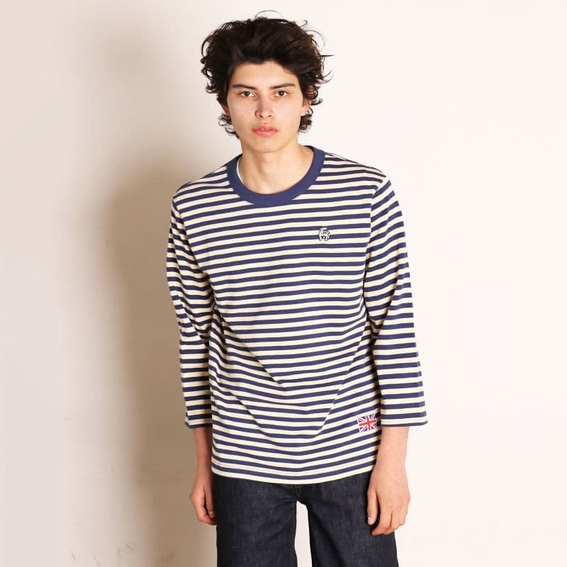 Stripe Basque Shirts〈Ivory×Blue〉
