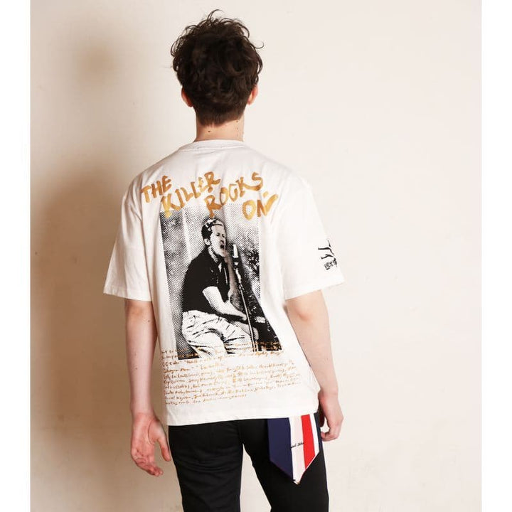 URAHARA V,L,R S/S [TSH512] - White×Gold
