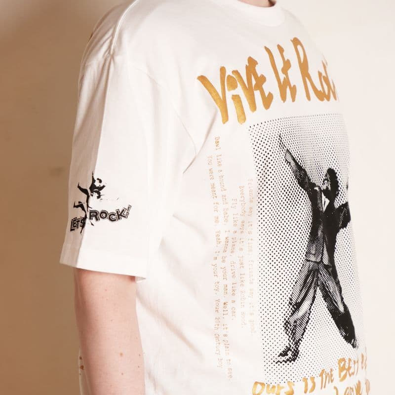 URAHARA V,L,R S/S [TSH512] - White×Gold