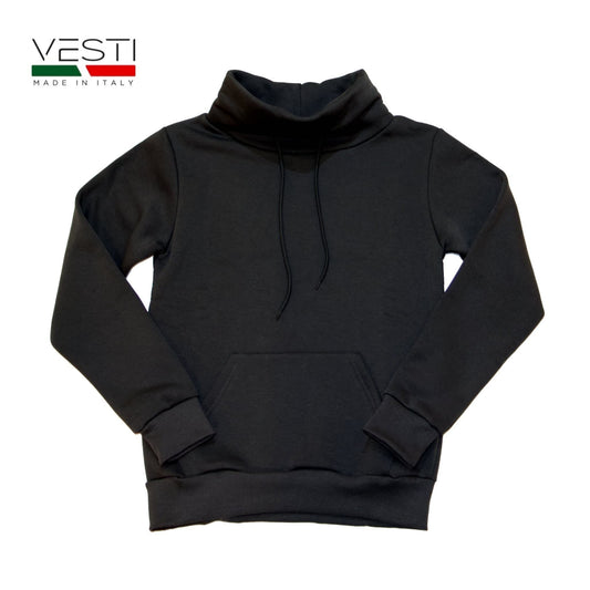 Felpa Collo Sciarpa〈Black〉