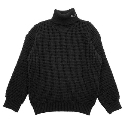 Waffle Rollneck Jumper〈Black〉