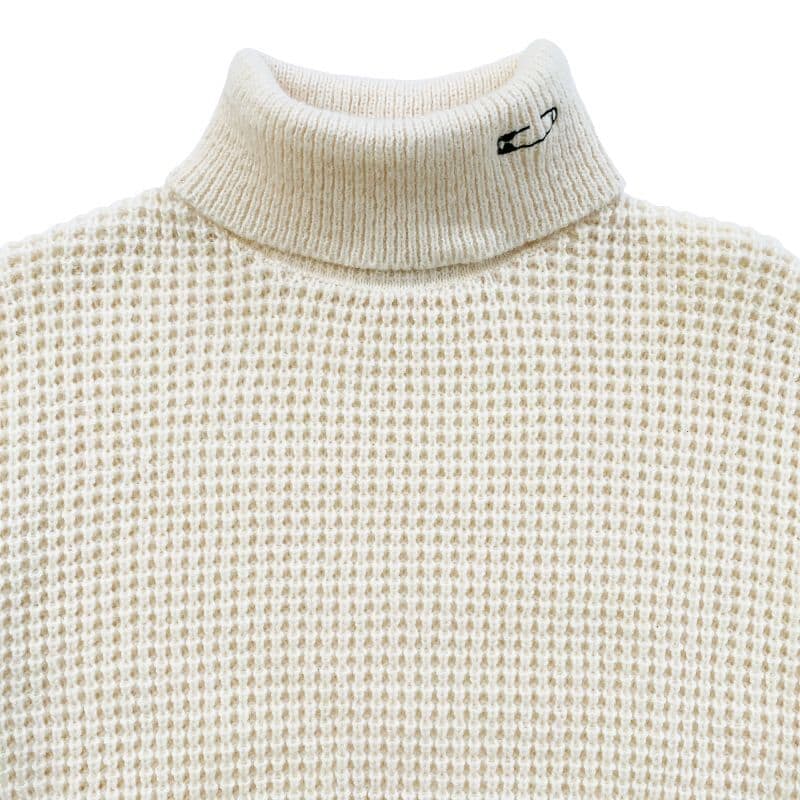 WAFFLE ROLLNECK JUMPER [KT511] - Ivory