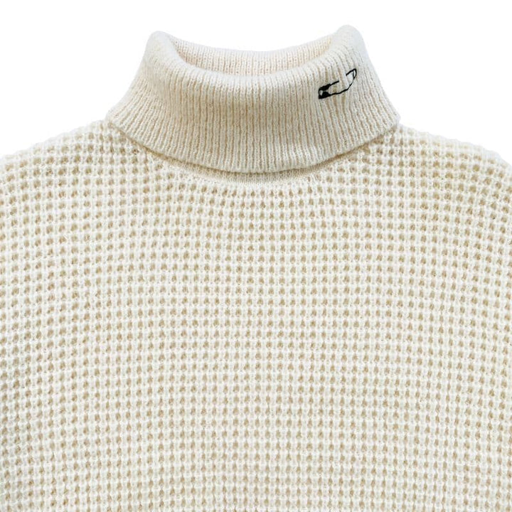 WAFFLE ROLLNECK JUMPER [KT511] - Ivory