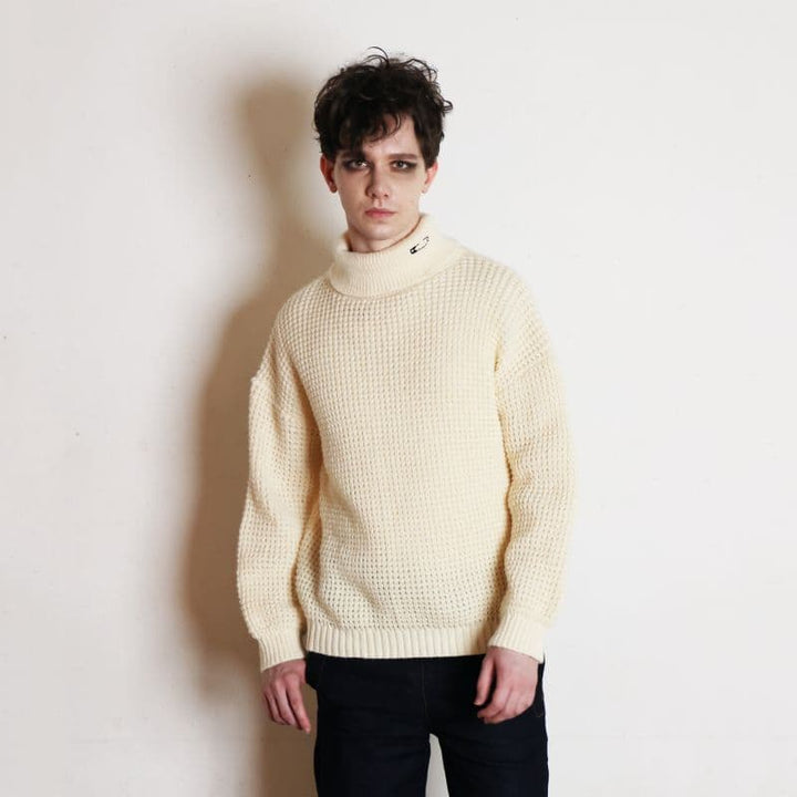 WAFFLE ROLLNECK JUMPER [KT511] - Ivory