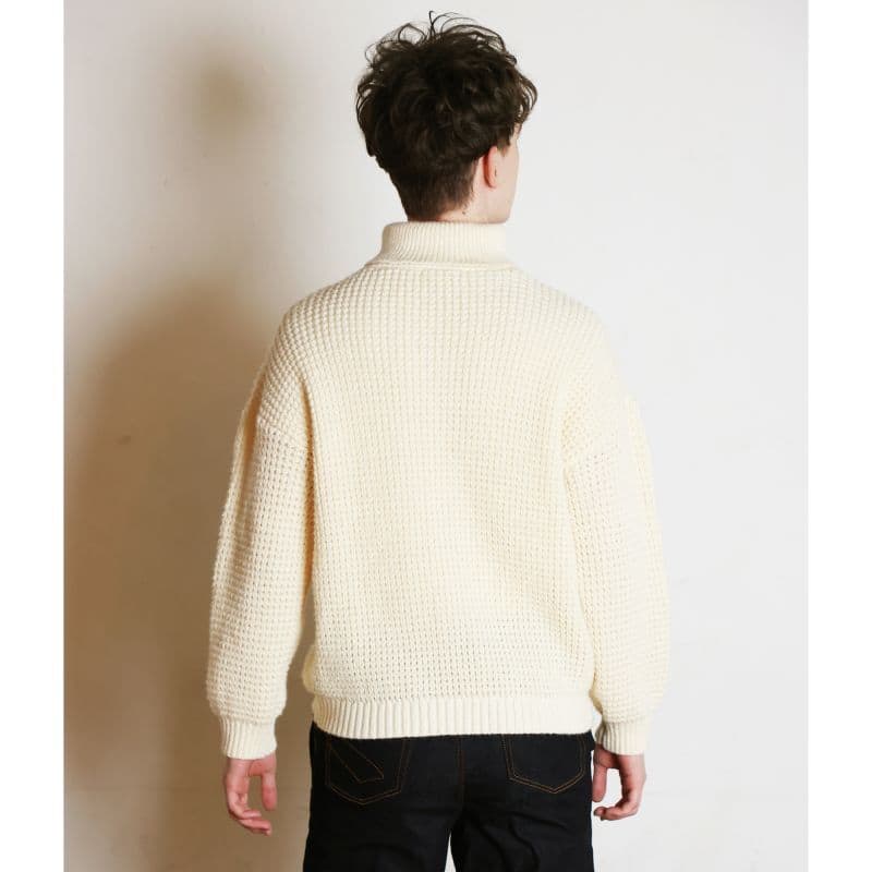 WAFFLE ROLLNECK JUMPER [KT511] - Ivory