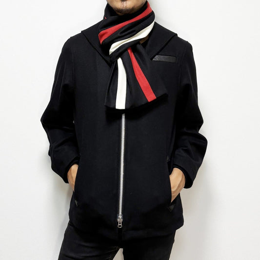 Woolly School Scarf〈Racing Stripe〉