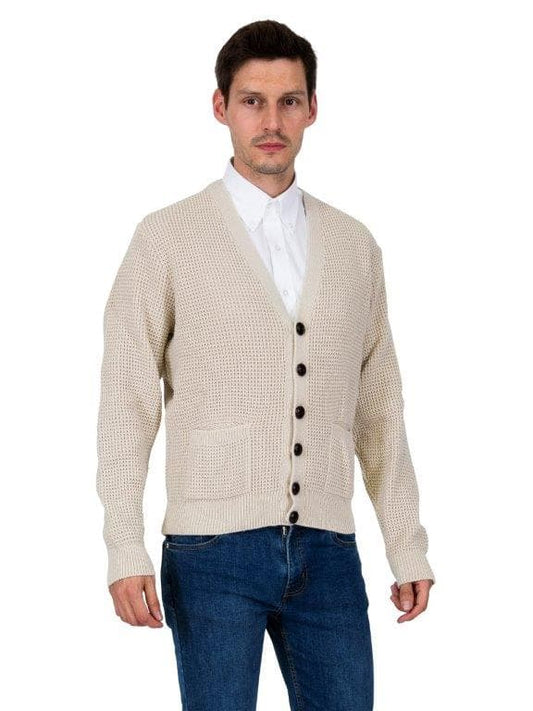 Waffle Knit Cardigan〈Stone〉