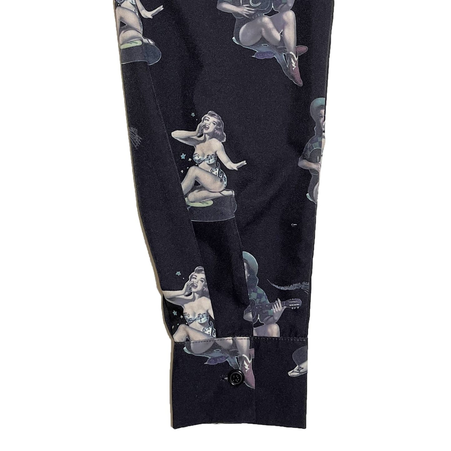 Pin-Up Girls Open Collar Shirts〈Black〉