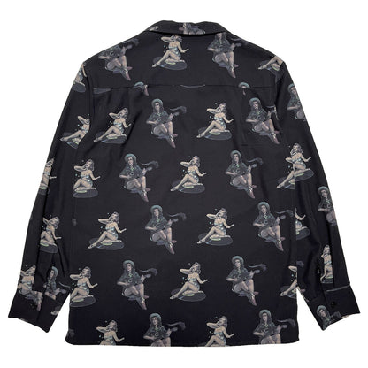 Pin-Up Girls Open Collar Shirts〈Black〉
