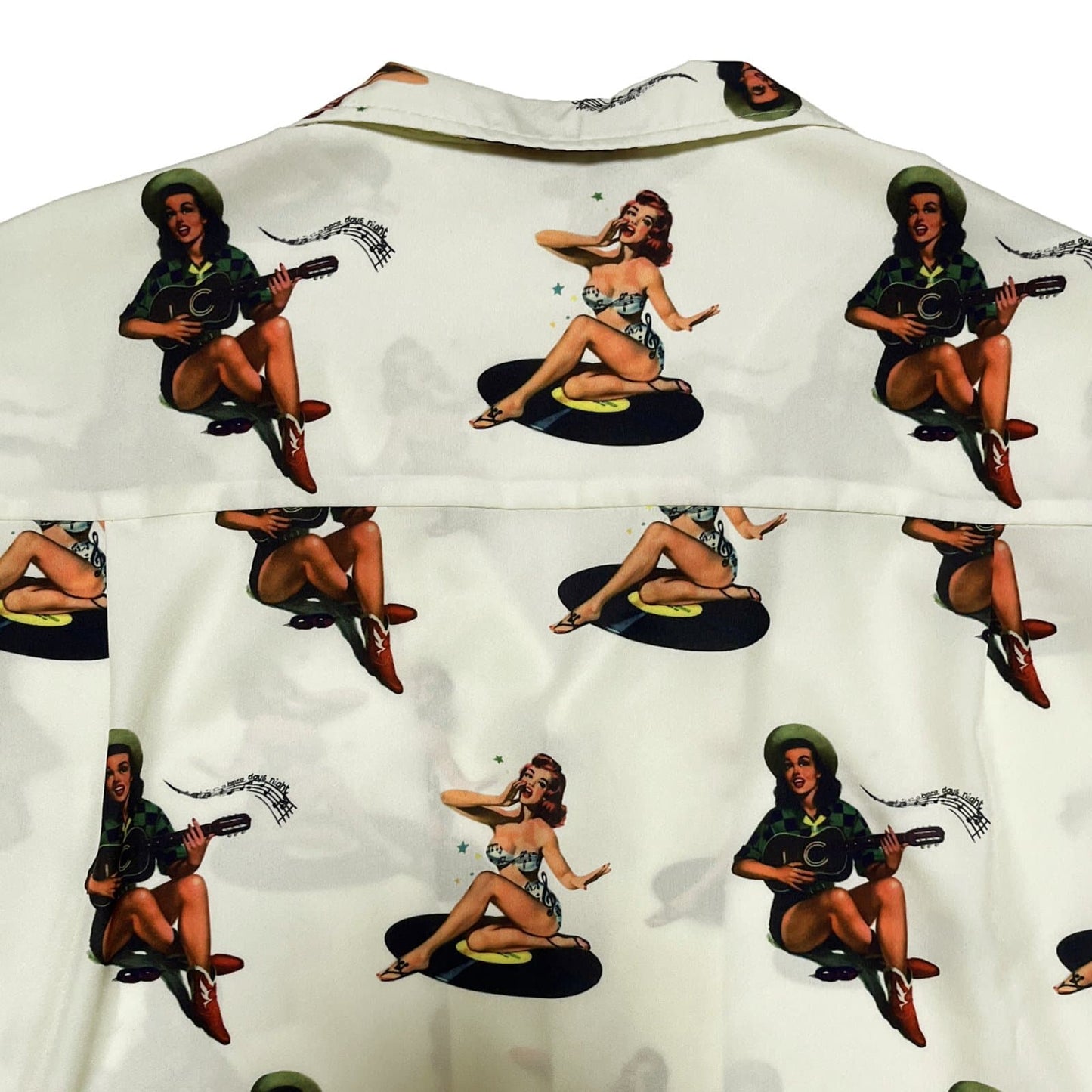 Pin-Up Girls Open Collar Shirts〈Ivory〉