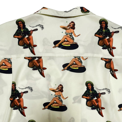 Pin-Up Girls Open Collar Shirts〈Ivory〉
