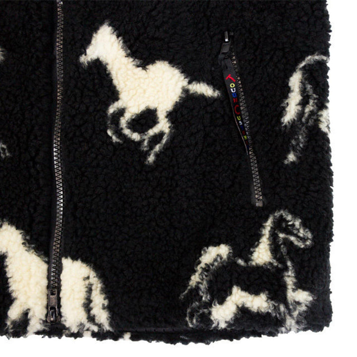 FARFIELD (ファーフィールド) | 英国製 馬柄 フリースベスト FELL VEST [1901] - Black Horse - Sopwith camel