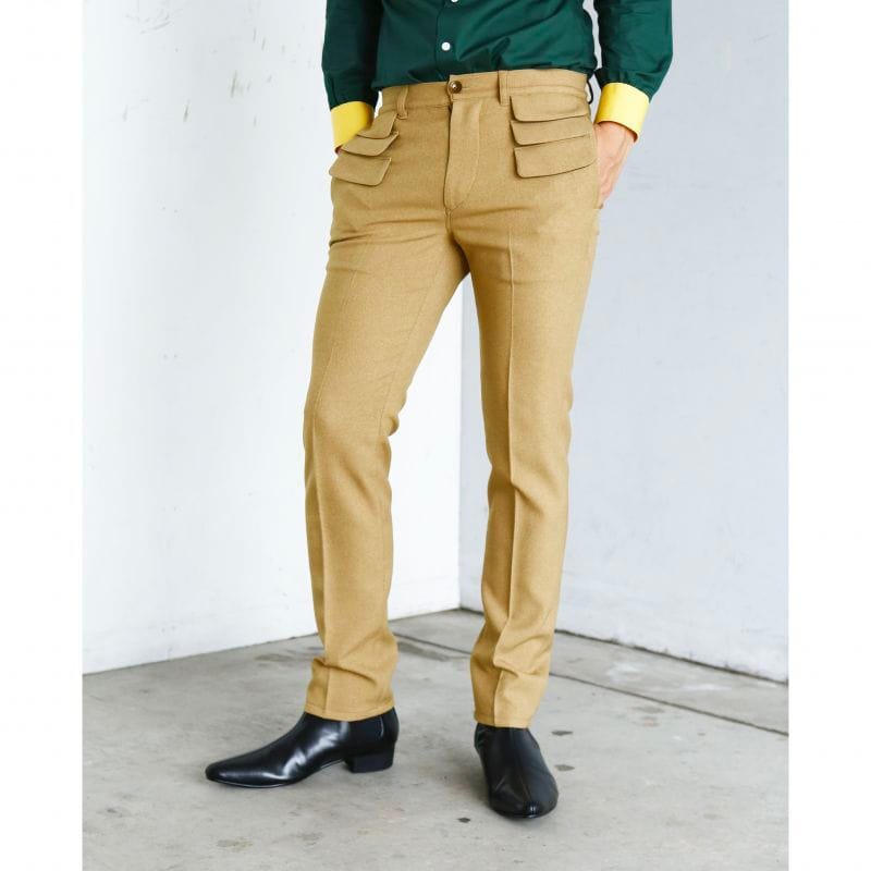 Original John(オリジナル ジョン) | 多重フラップのスタプレトラウザーズ〈Beige〉 - Sopwith camel