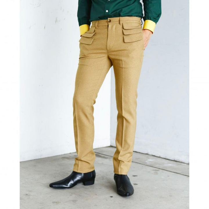 Original John(オリジナル ジョン) | 多重フラップのスタプレトラウザーズ〈Beige〉 - Sopwith camel