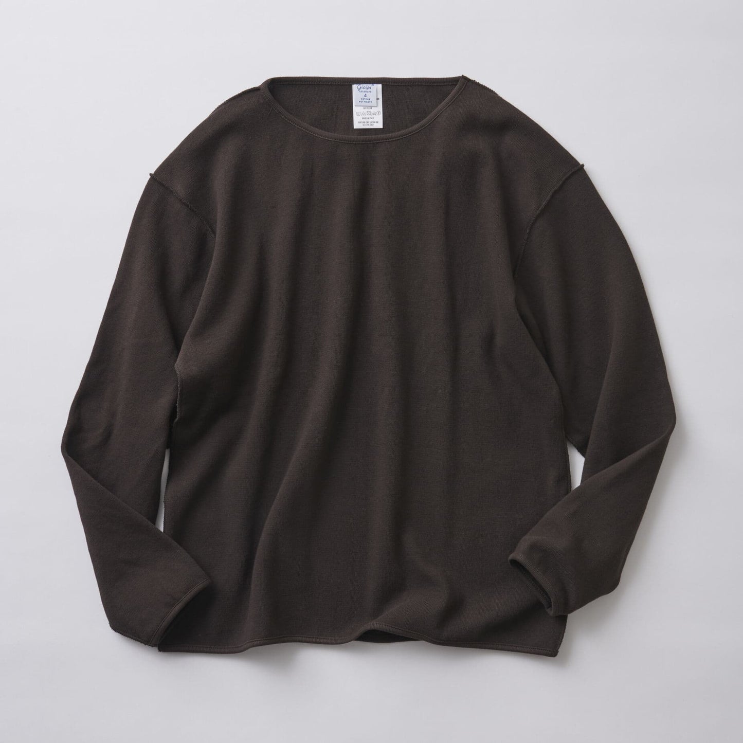 gicipi (ジチピ) | PITONE [2204A] イタリア製 ボートネックワイドフィットのミラノリブニットソー - Sopwith camel