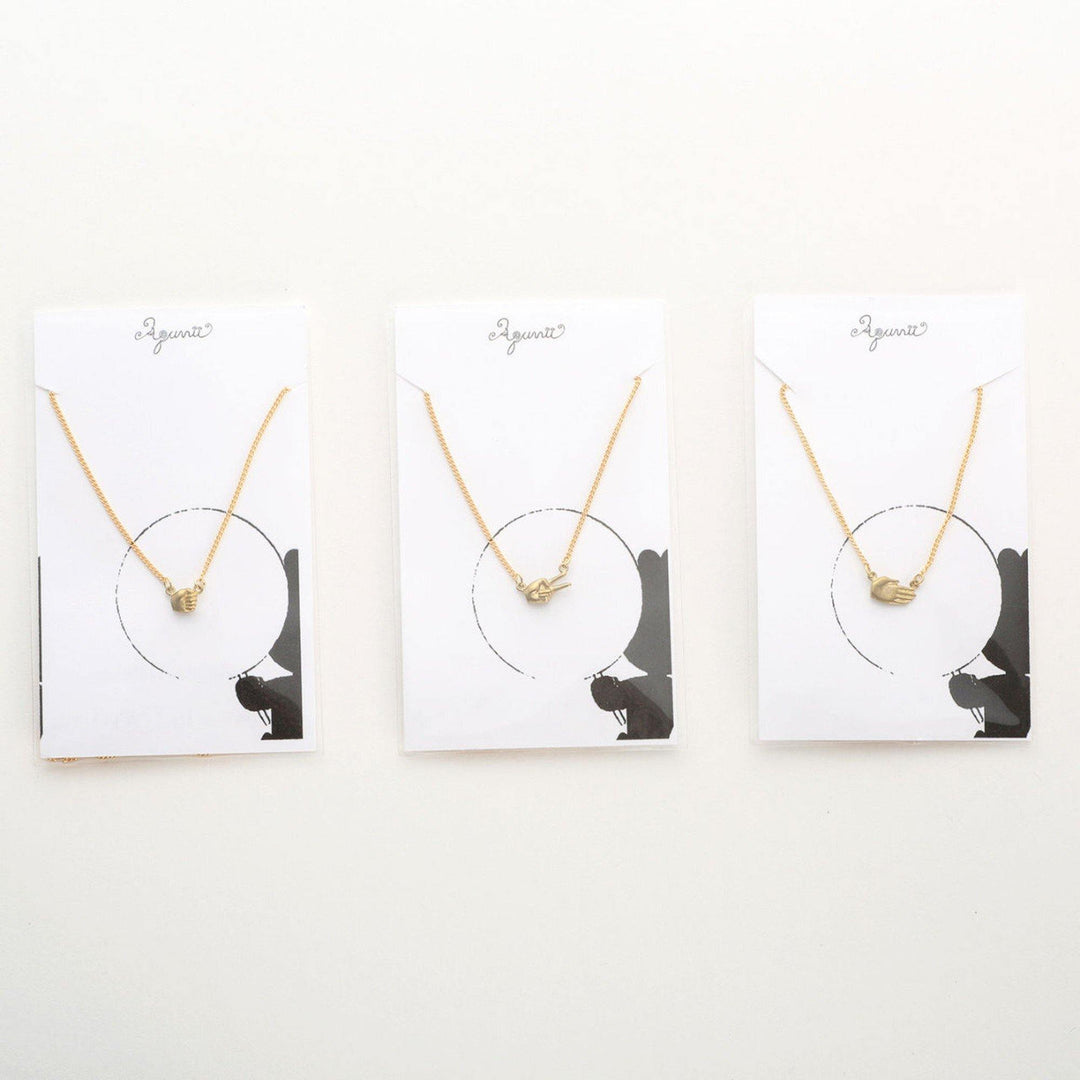 Aquvii(アクビ) | じゃんけん(グー・チョキ・パー)の手をモチーフにしたネックレス Janken necklace [aq.028] - Sopwith camel