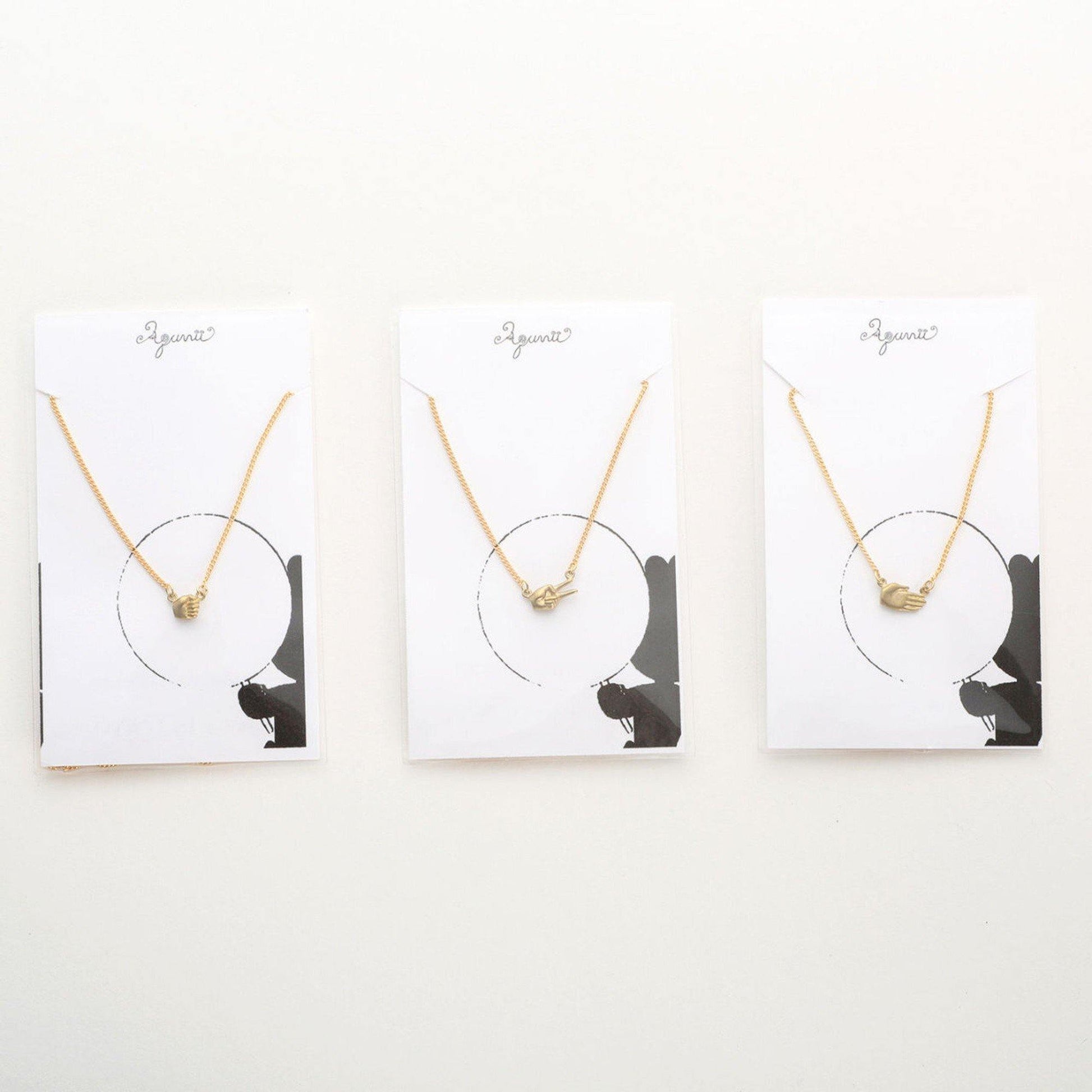 Aquvii(アクビ) | じゃんけん(グー・チョキ・パー)の手をモチーフにしたネックレス Janken necklace [aq.028] - Sopwith camel