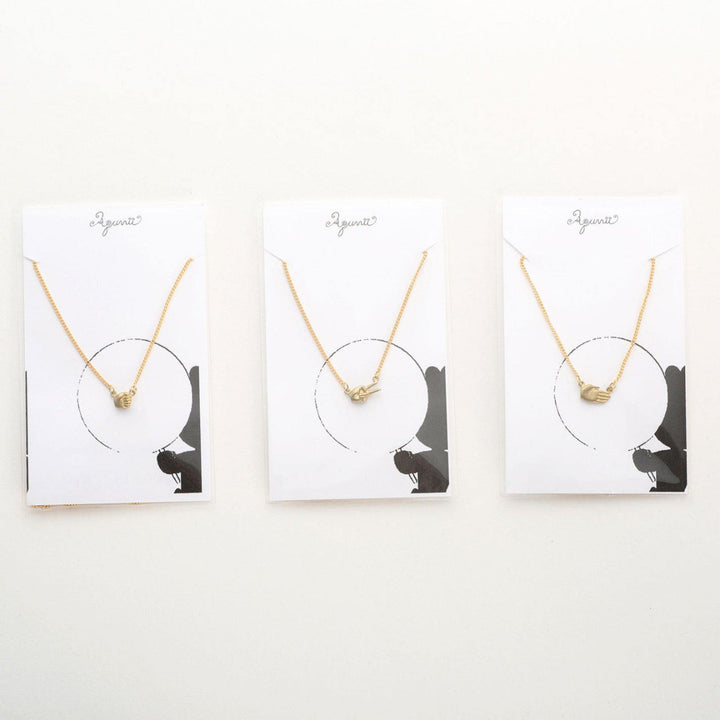 Aquvii(アクビ) | じゃんけん(グー・チョキ・パー)の手をモチーフにしたネックレス Janken necklace [aq.028] - Sopwith camel