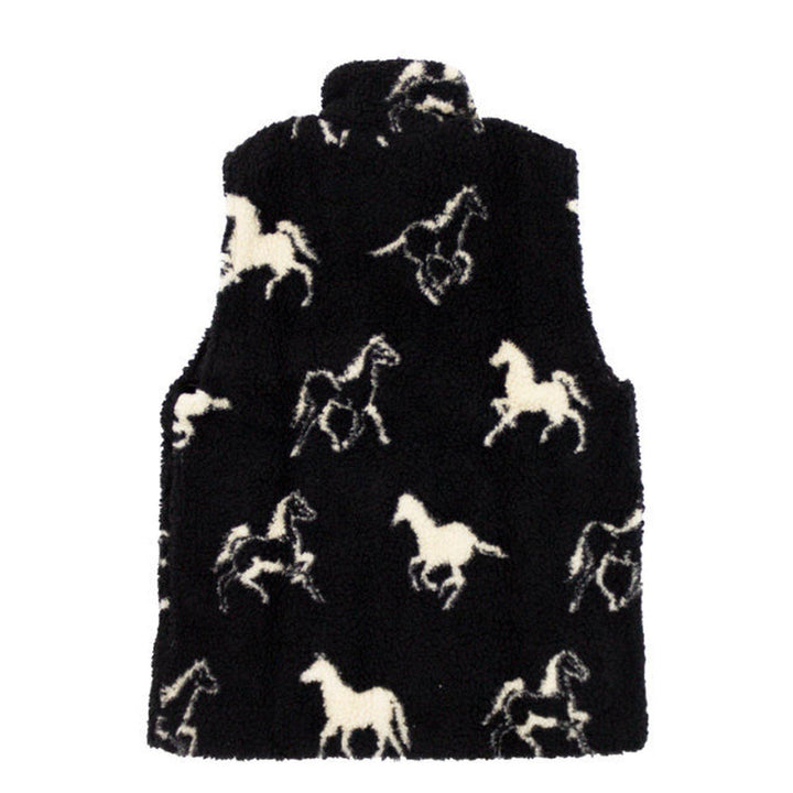 FARFIELD (ファーフィールド) | 英国製 馬柄 フリースベスト FELL VEST [1901] - Black Horse - Sopwith camel
